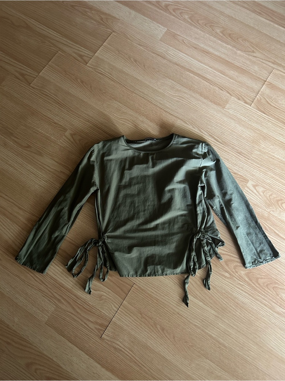 Zara Collection Olive Green Blouse Small